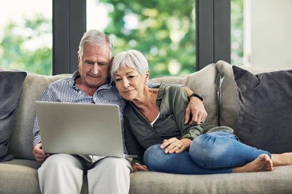 Couple looking over retirement plan